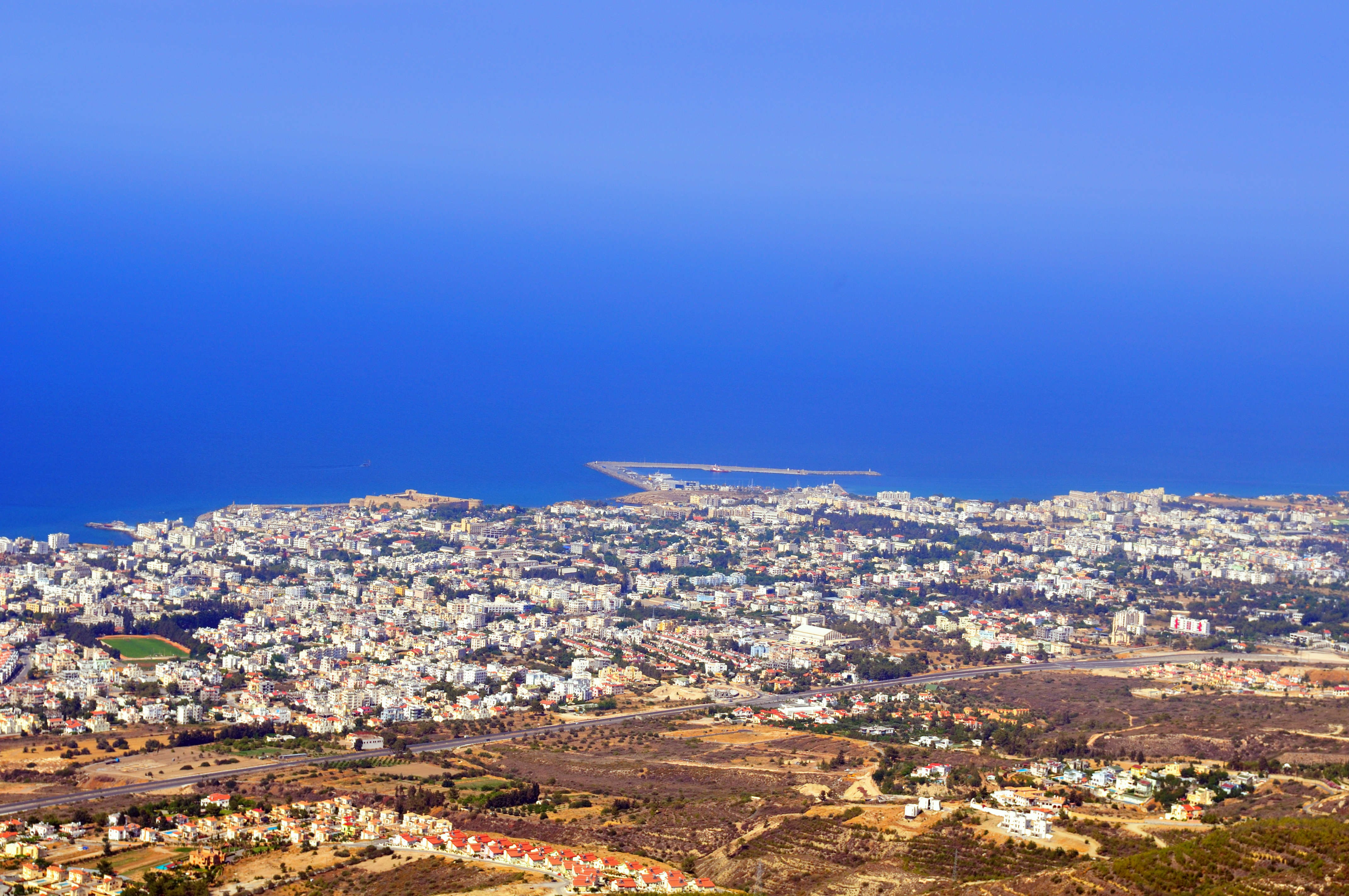 View Kyrenia from St Hilarion